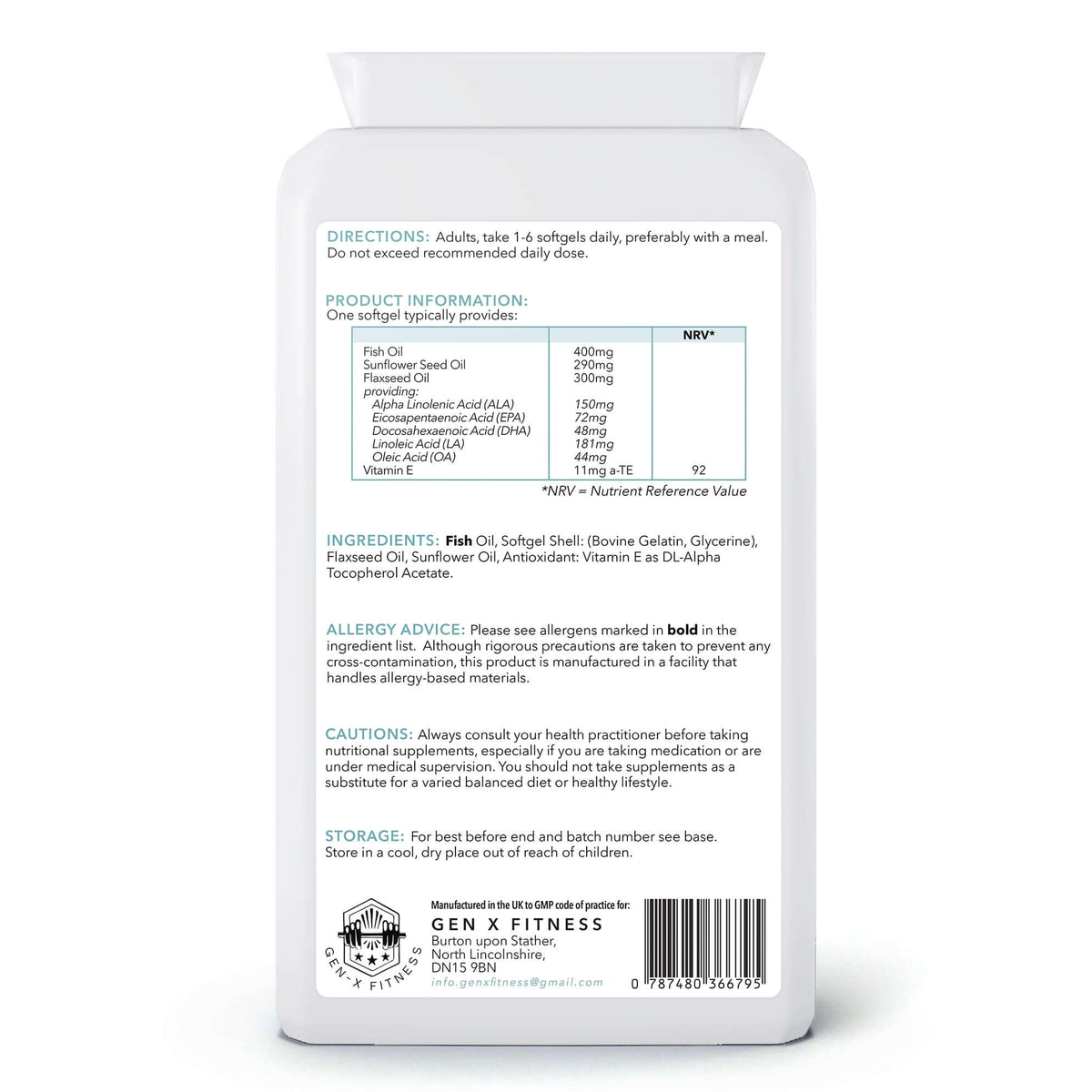 Omega 3-6-9, Fish, Flax & Borage Oils, 1000mg 90 Softgels