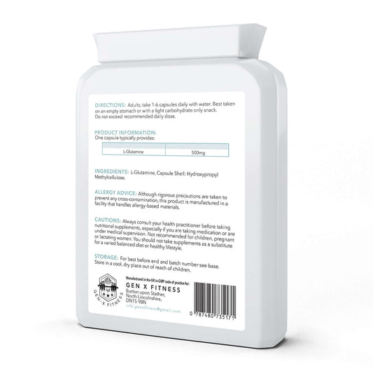 Gen X Fitness - L-Glutamine (500mg) - 90 Capsules
