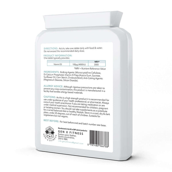 Vitamin D3 (4000 IU) – Essential Support for Active Ageing