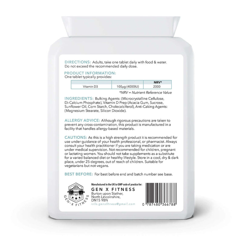 Vitamin D3 (4000 IU) – Essential Support for Active Ageing