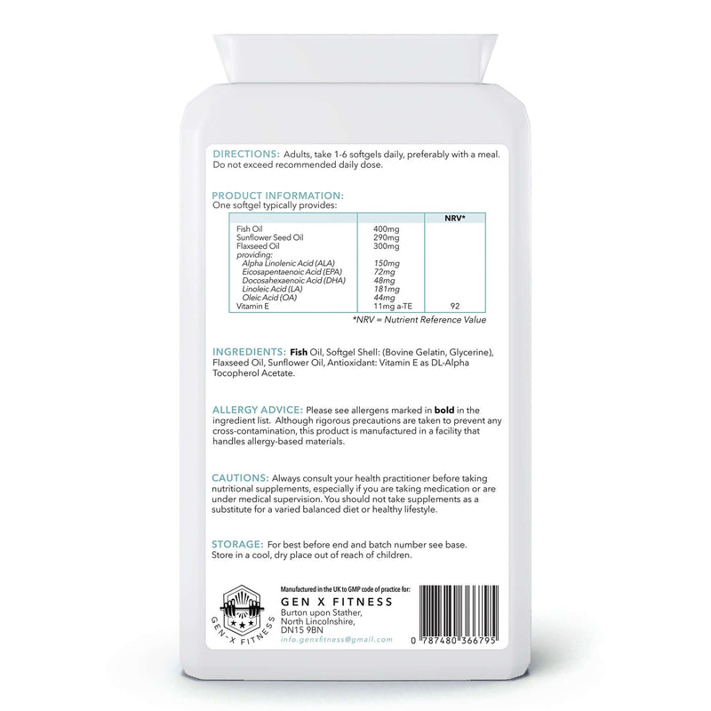 Omega 3-6-9, Fish, Flax & Borage Oils, 1000mg 90 Softgels